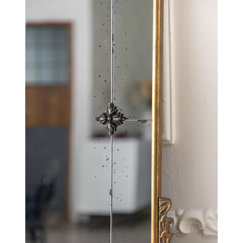 Antique Gold Arched Wall Mirror | French Country Style