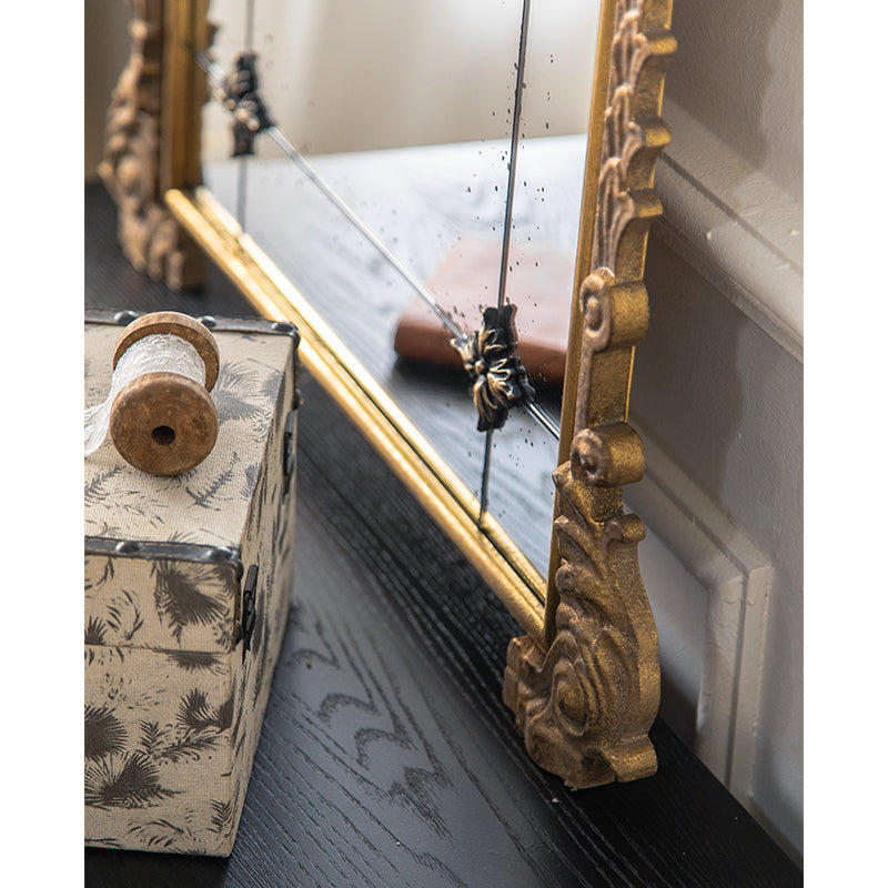 Antique Gold Arched Wall Mirror | French Country Style