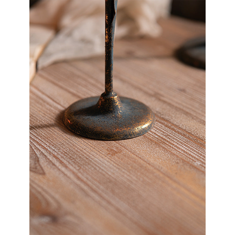 Botanical Rustic Iron Taper Candle Holder