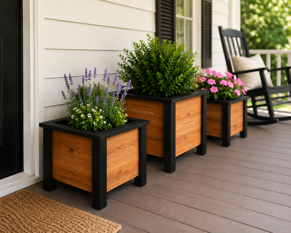 Handmade Cedar Farmhouse Porch Planter Box