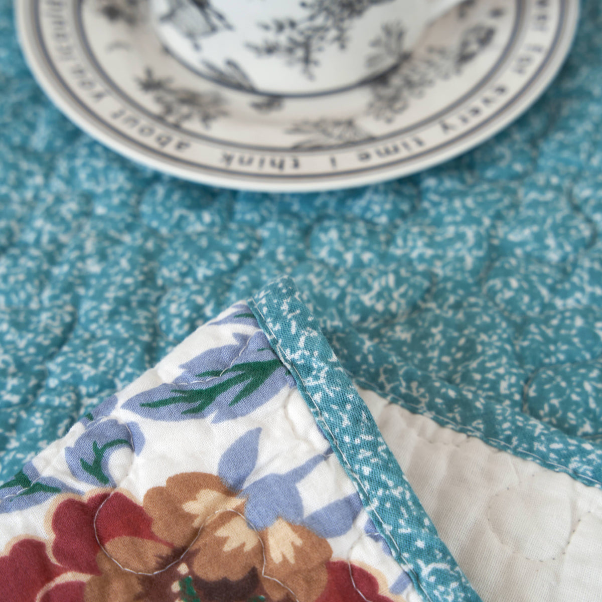 French Country Hummingbird Quilted Throw