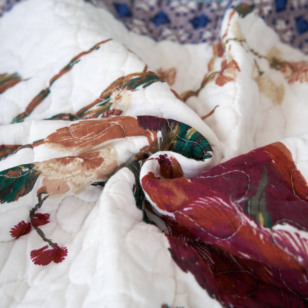 French Country Hummingbird Quilted Throw