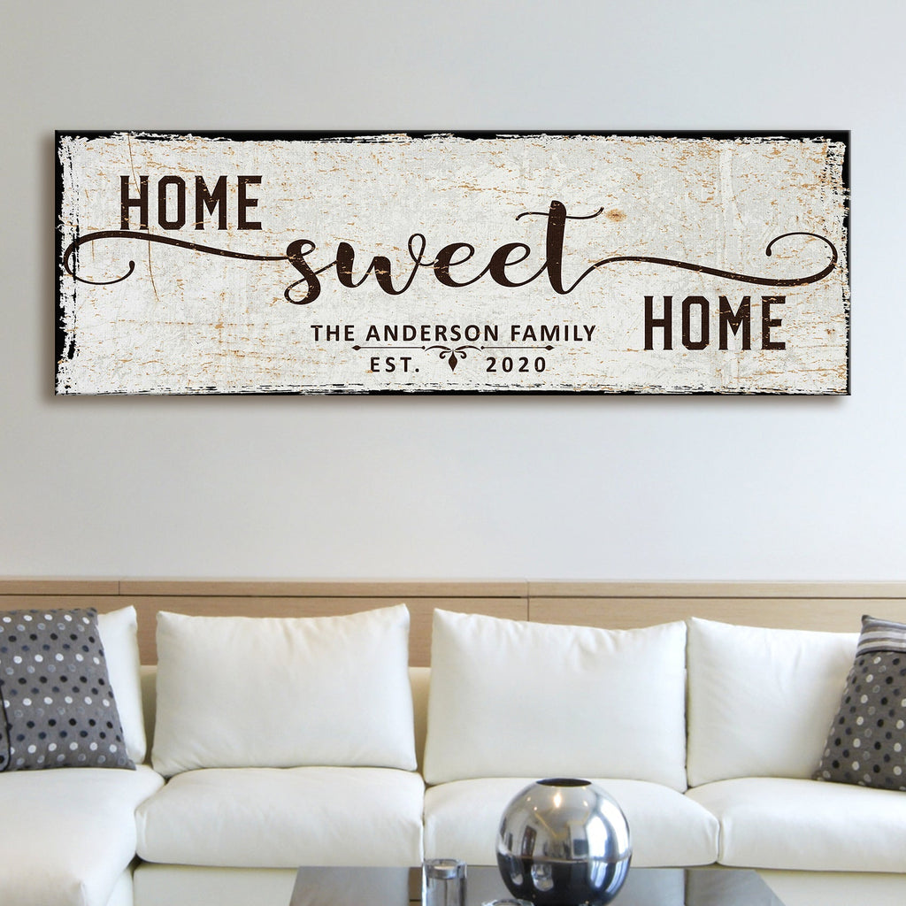 Personalized Home Sweet Home Canvas Sign
