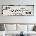 Personalized Home Sweet Home Canvas Sign