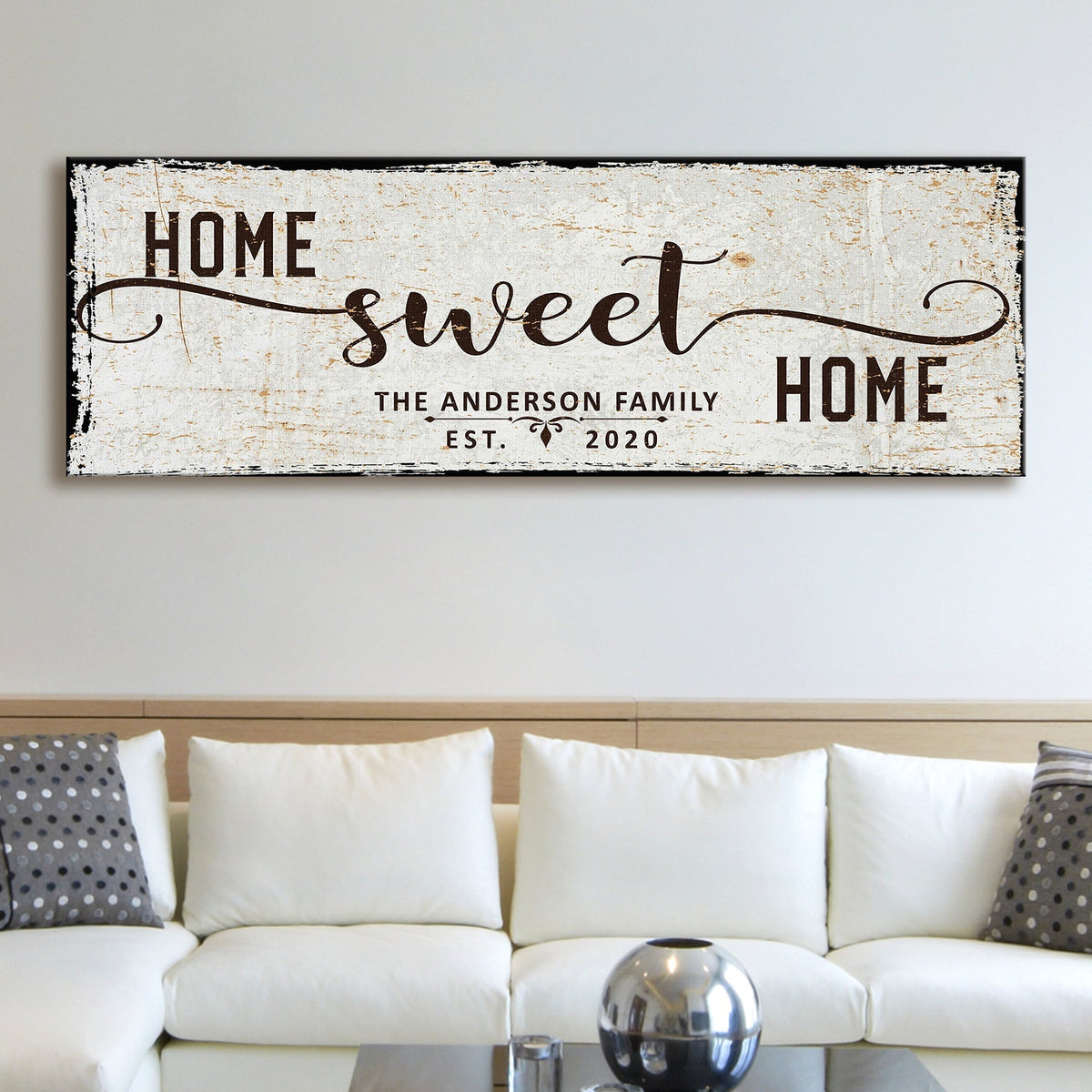 Personalized Home Sweet Home Canvas Sign