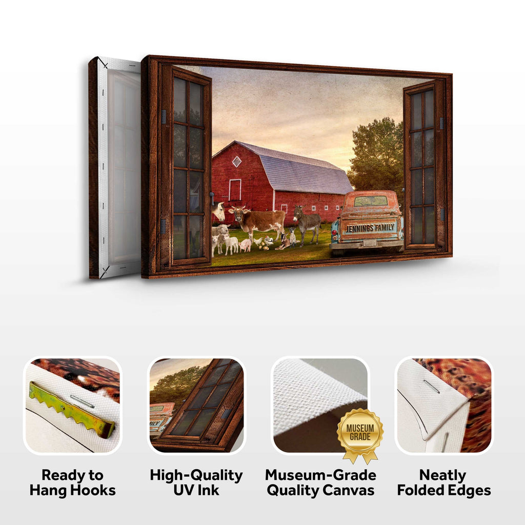 Personalized Vintage Farmhouse Family Sign