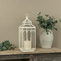 Ashley White Farmhouse Metal Lantern