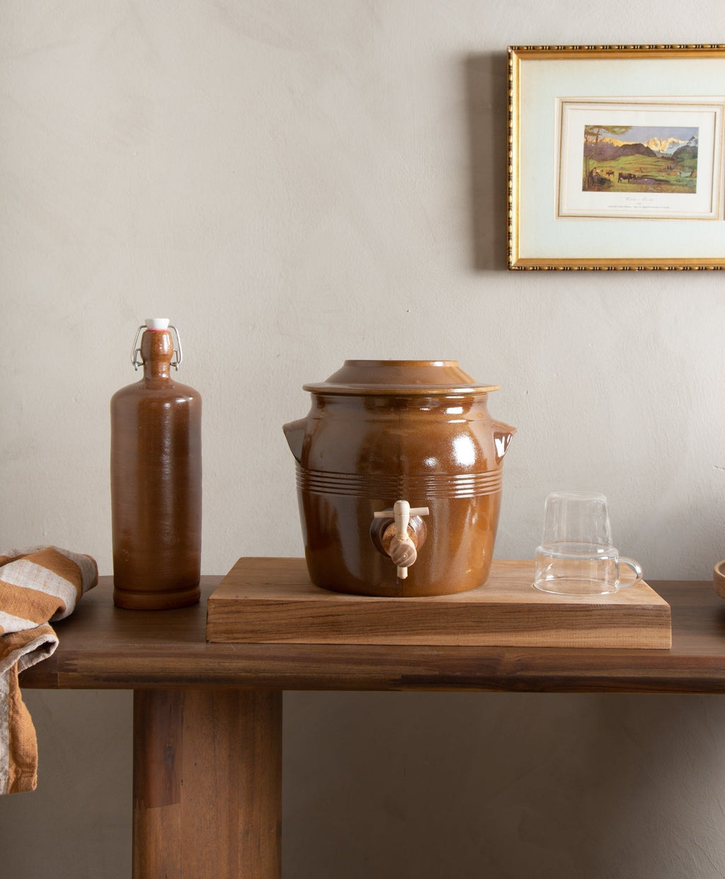 Vintage French Country Vinegar Berry Jar
