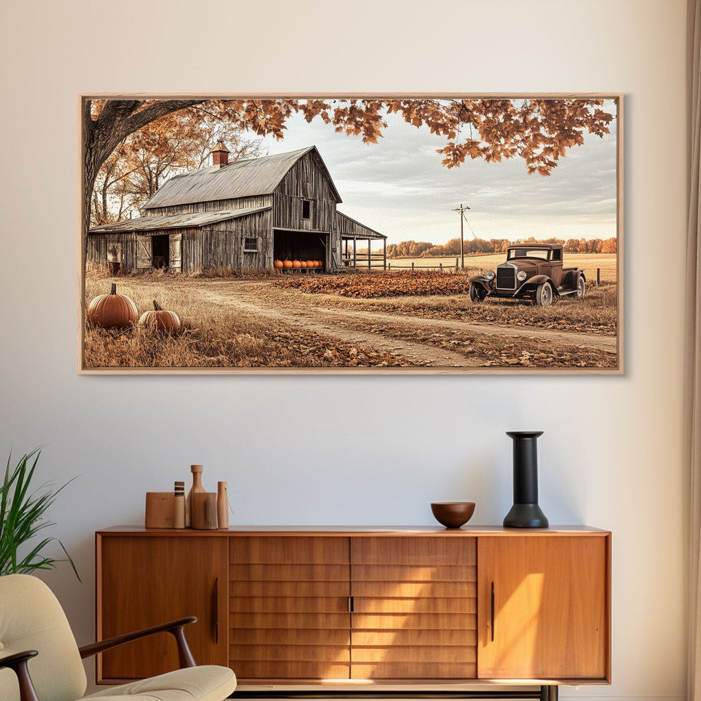 Rustic Truck & Barn Fall Canvas