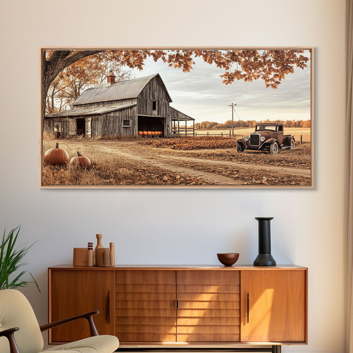 Rustic Truck & Barn Fall Canvas
