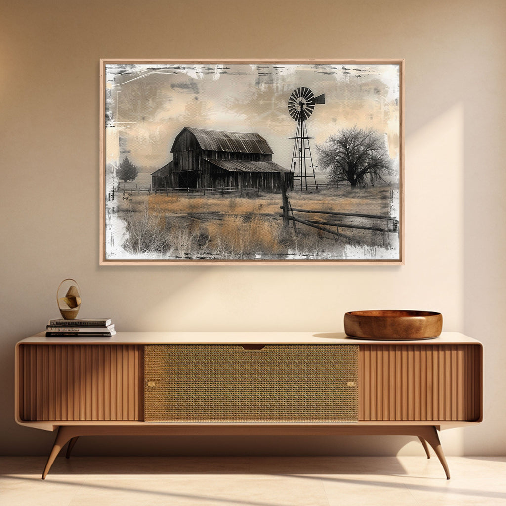 Vintage Farmhouse Barn Canvas