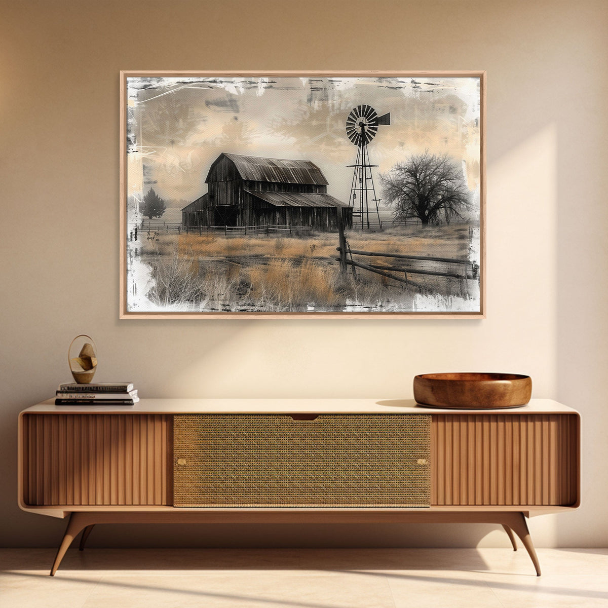 Vintage Farmhouse Barn Canvas