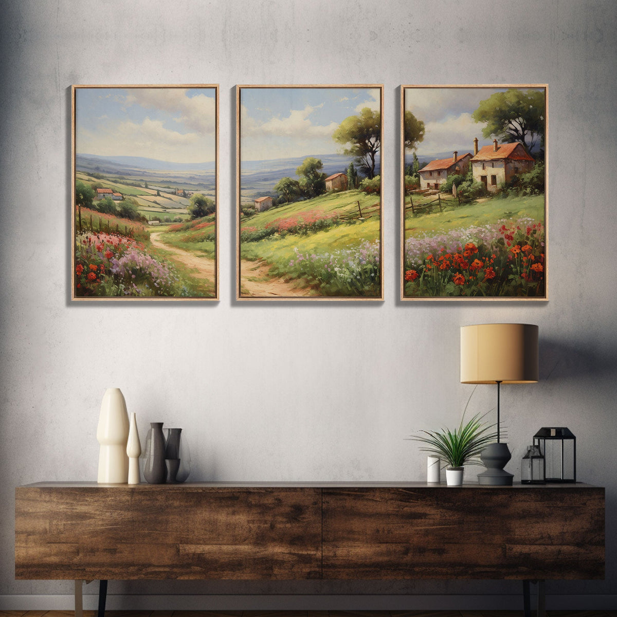 French Country Farmhouse Gallery Wall Art Set