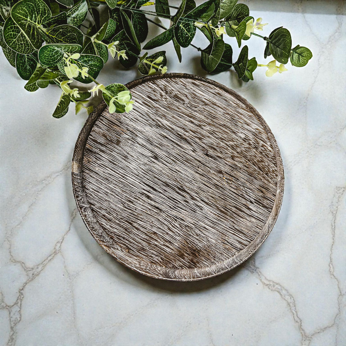 Rustic Farmhouse Wood Pedestal Stand