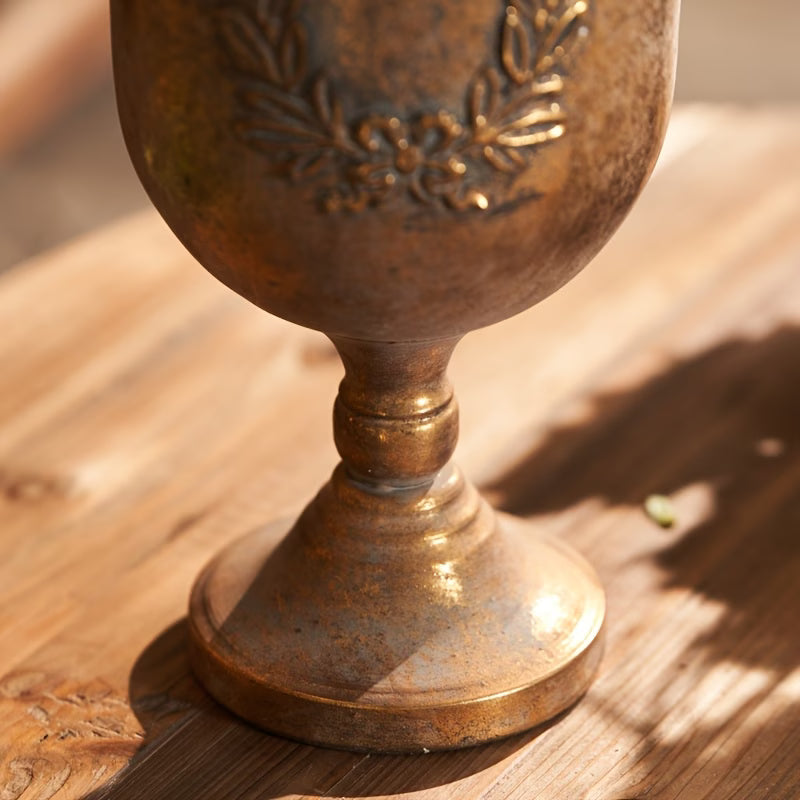 Antique Gold Laurel Urn Planter | French Country Décor
