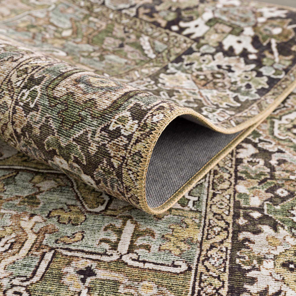 Neyland Sage Vintage-Inspired Farmhouse Rug