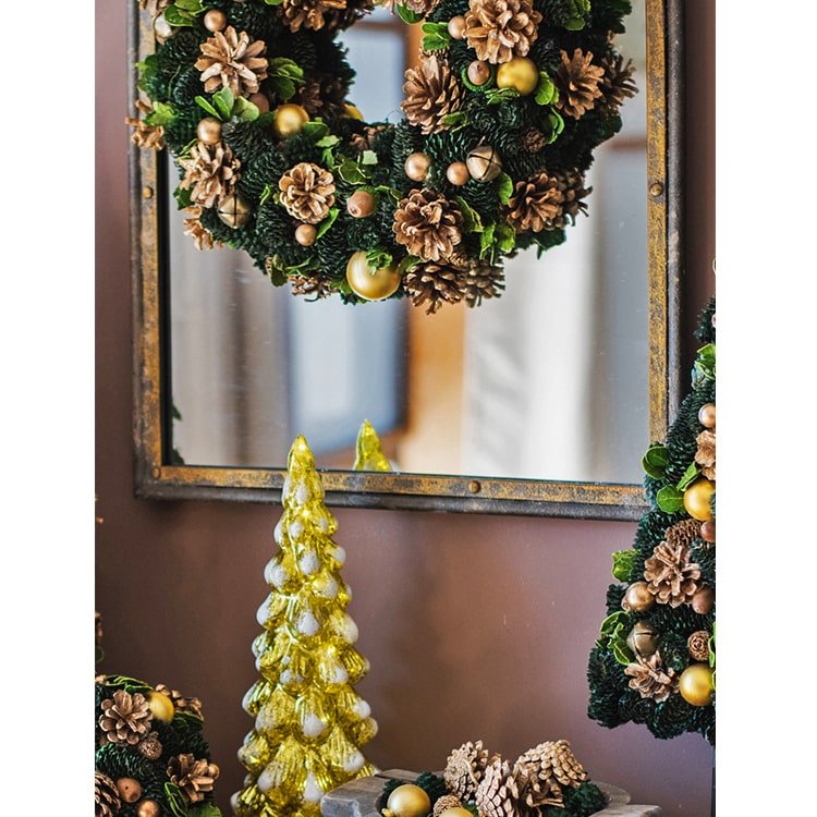 Antique Dark Iron Farmhouse Wall Mirror