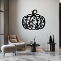 Elegant Ornamental Pumpkin Metal Wall Art