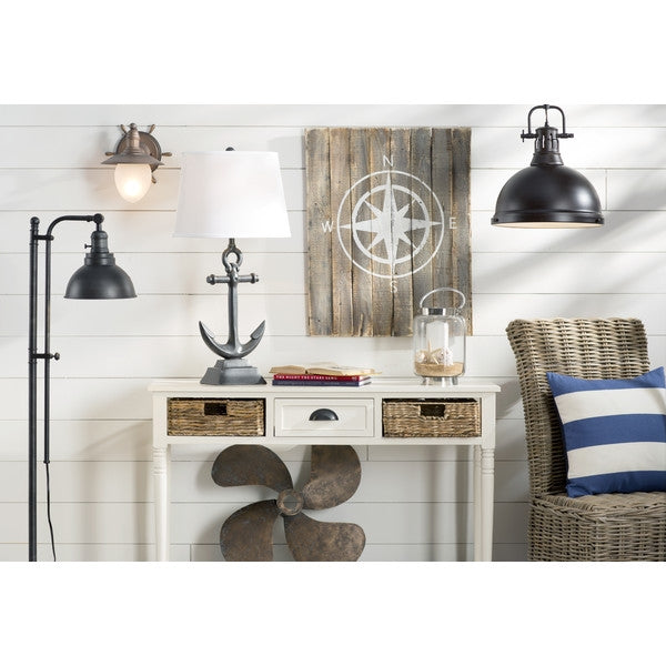 65-Inch Distressed Metal Farmhouse Floor Lamp