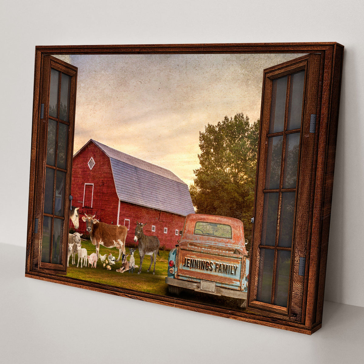 Personalized Vintage Farmhouse Family Sign