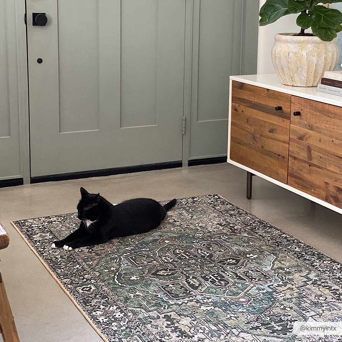 Neyland Sage Vintage-Inspired Farmhouse Rug