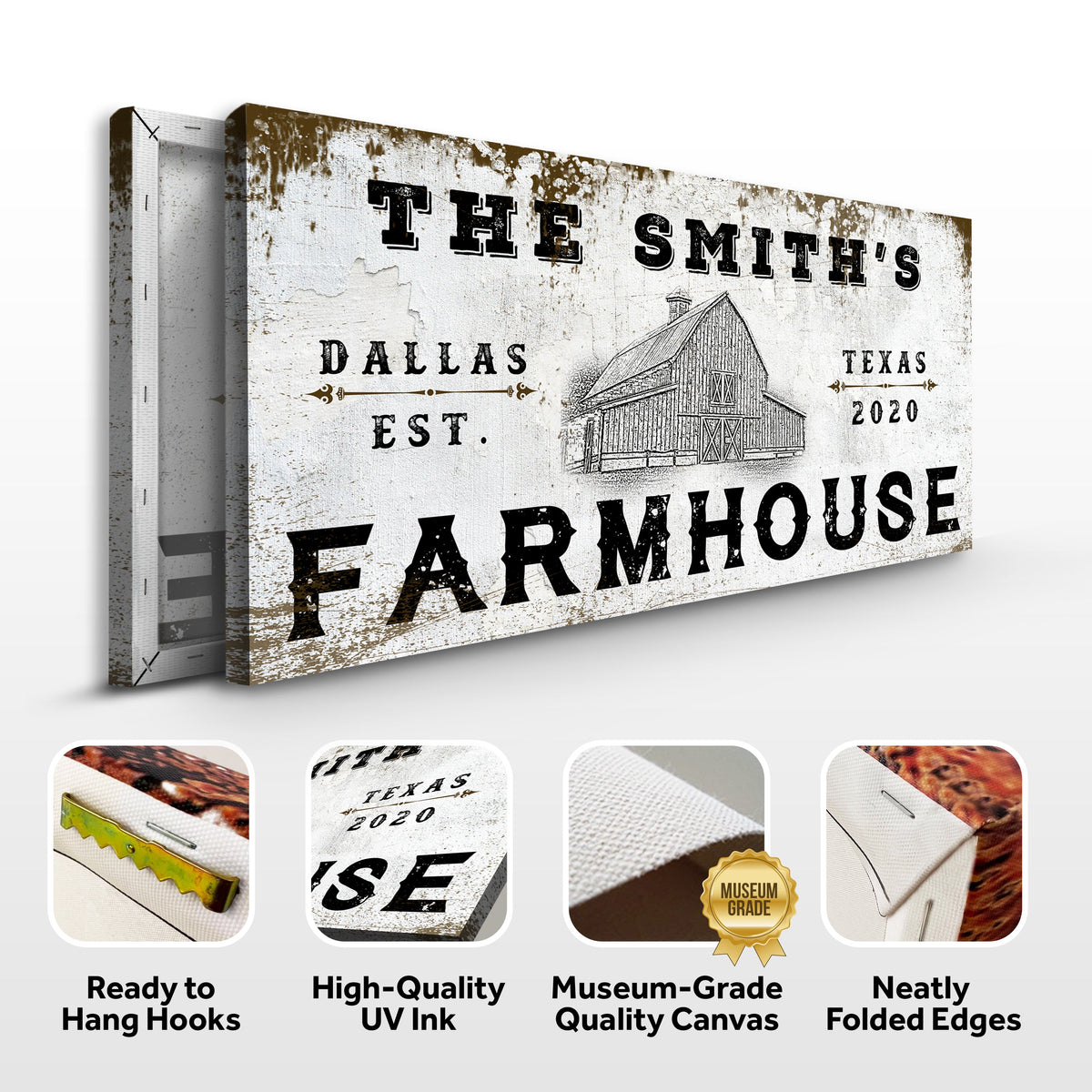 Personalized Rustic Farmhouse Welcome Sign
