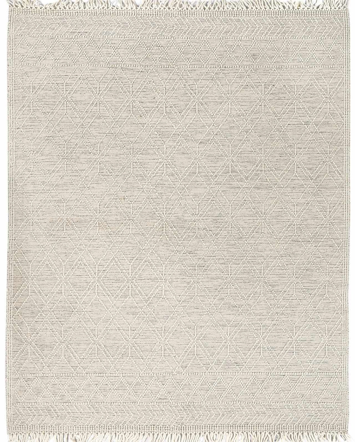 Ramsbury Ivory Wool Farmhouse Area Rug