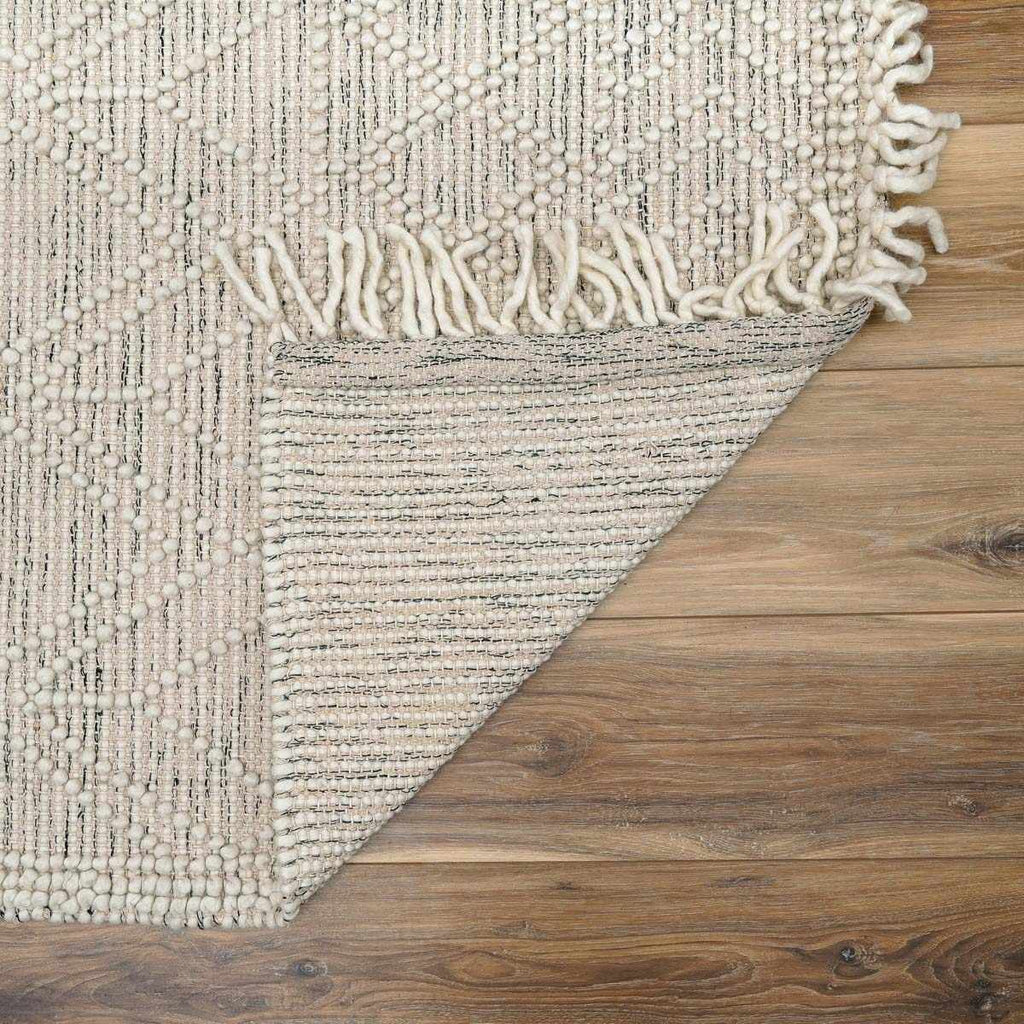 Ramsbury Ivory Wool Farmhouse Area Rug
