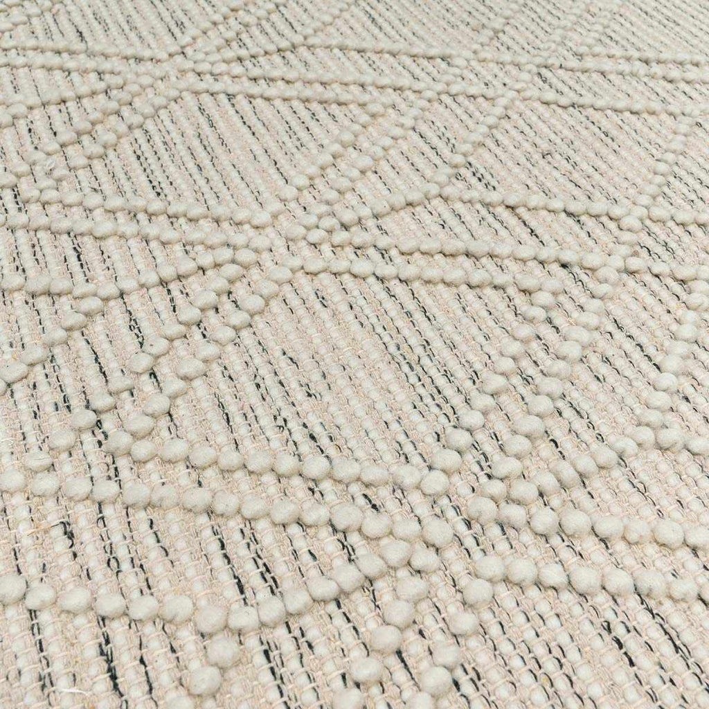 Ramsbury Ivory Wool Farmhouse Area Rug