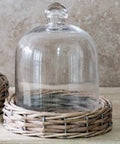 Willow Base Farmhouse Glass Cloche