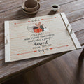 Rustic Wooden Stove Top Cover & Serving Tray