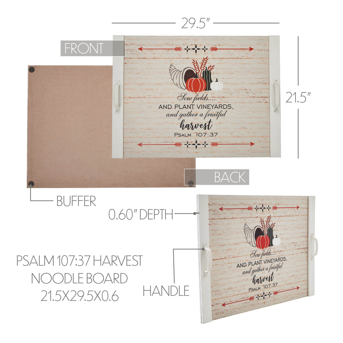 Rustic Wooden Stove Top Cover & Serving Tray