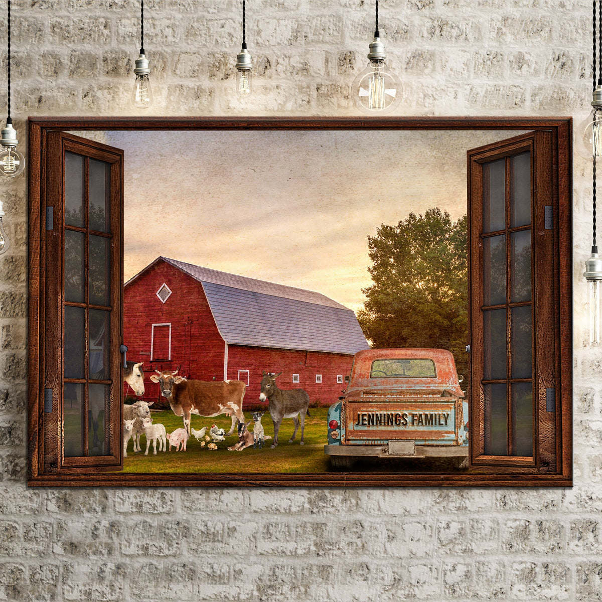 Personalized Vintage Farmhouse Family Sign