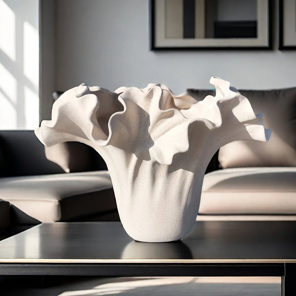 Rough Textured Farmhouse Ceramic Vase