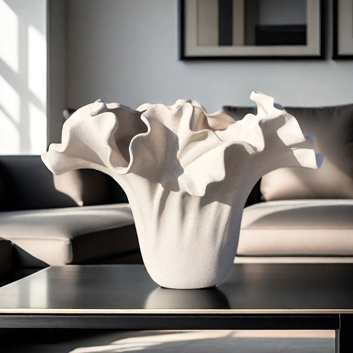 Rough Textured Farmhouse Ceramic Vase