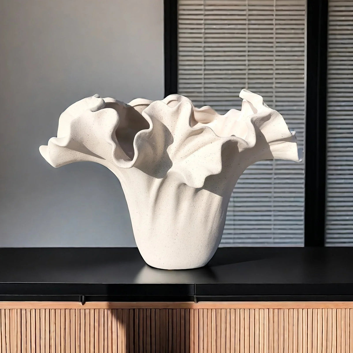 Rough Textured Farmhouse Ceramic Vase