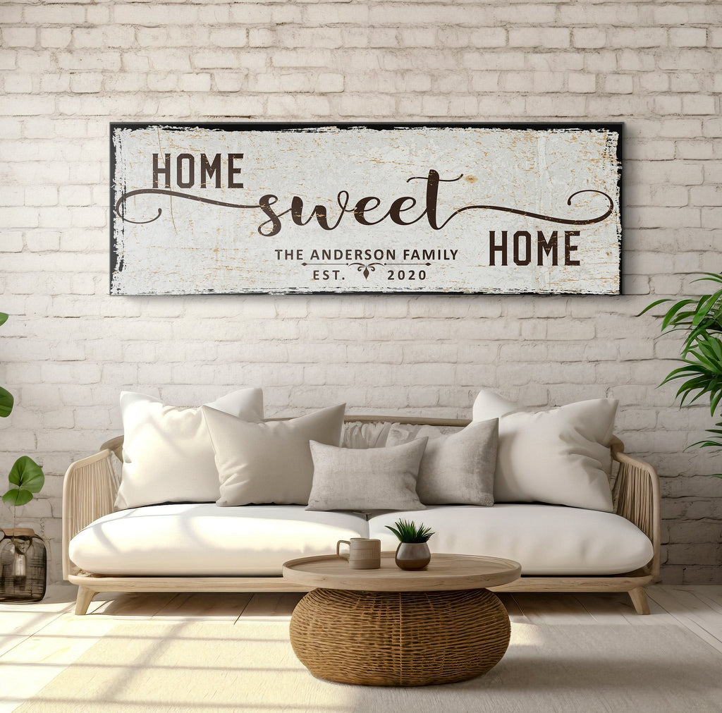 Personalized Home Sweet Home Canvas Sign