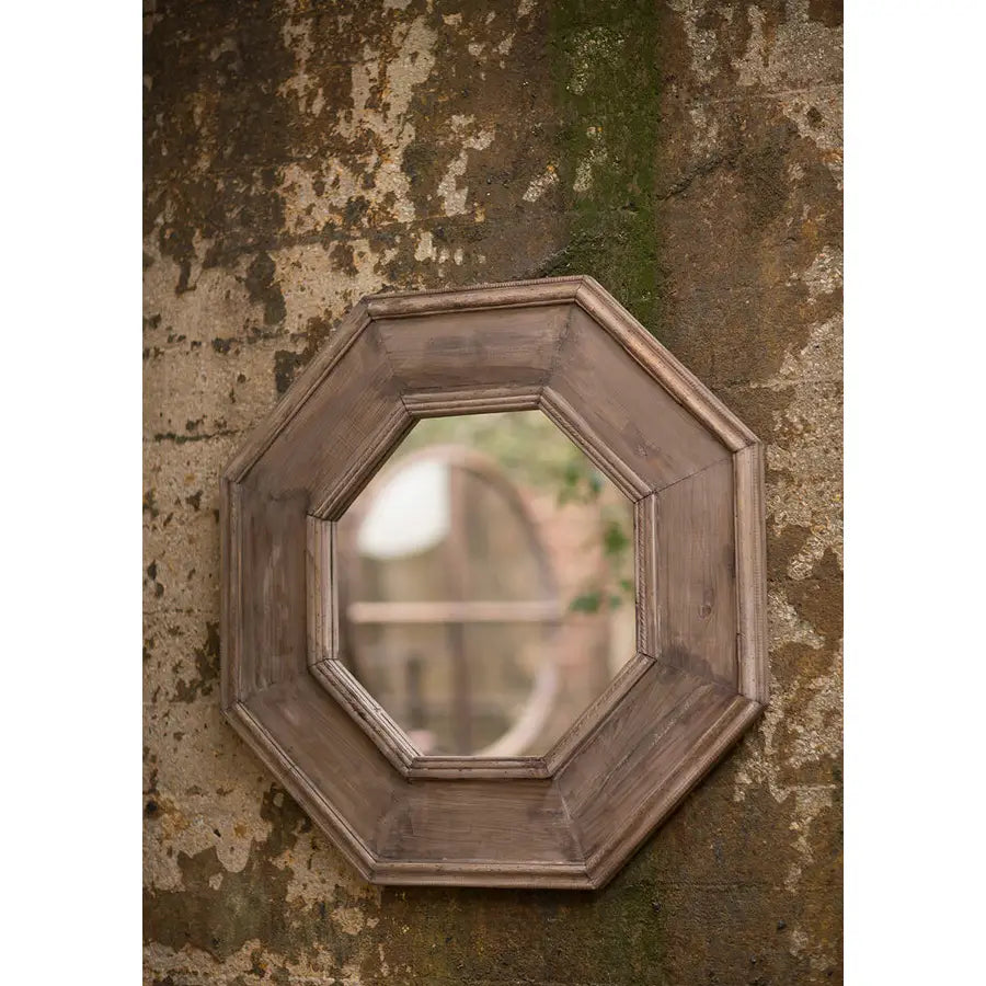 Reclaimed Pine Octagonal Farmhouse Wall Mirror
