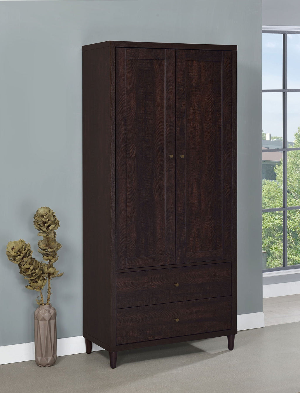 Tall Rustic Farmhouse Storage Cabinet