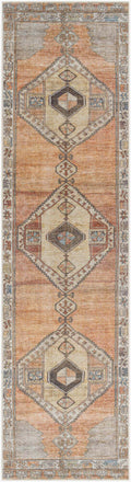 Medinah Vintage-Style Washable Farmhouse Runner Rug