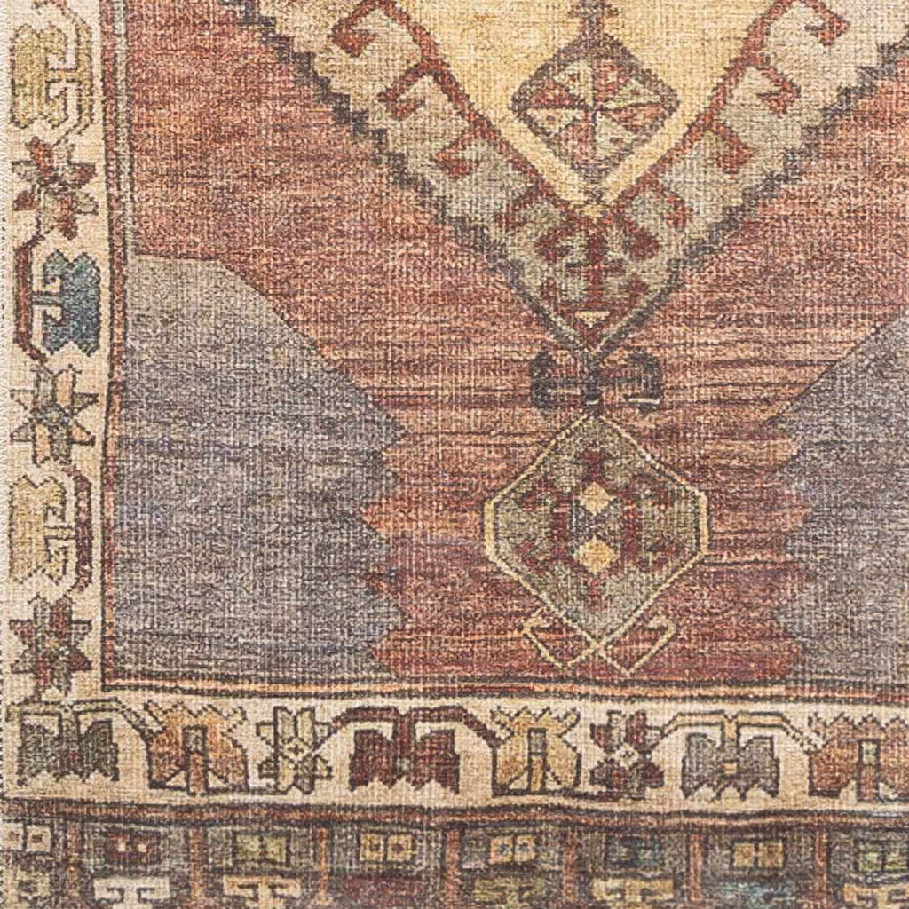 Medinah Vintage-Style Washable Farmhouse Runner Rug