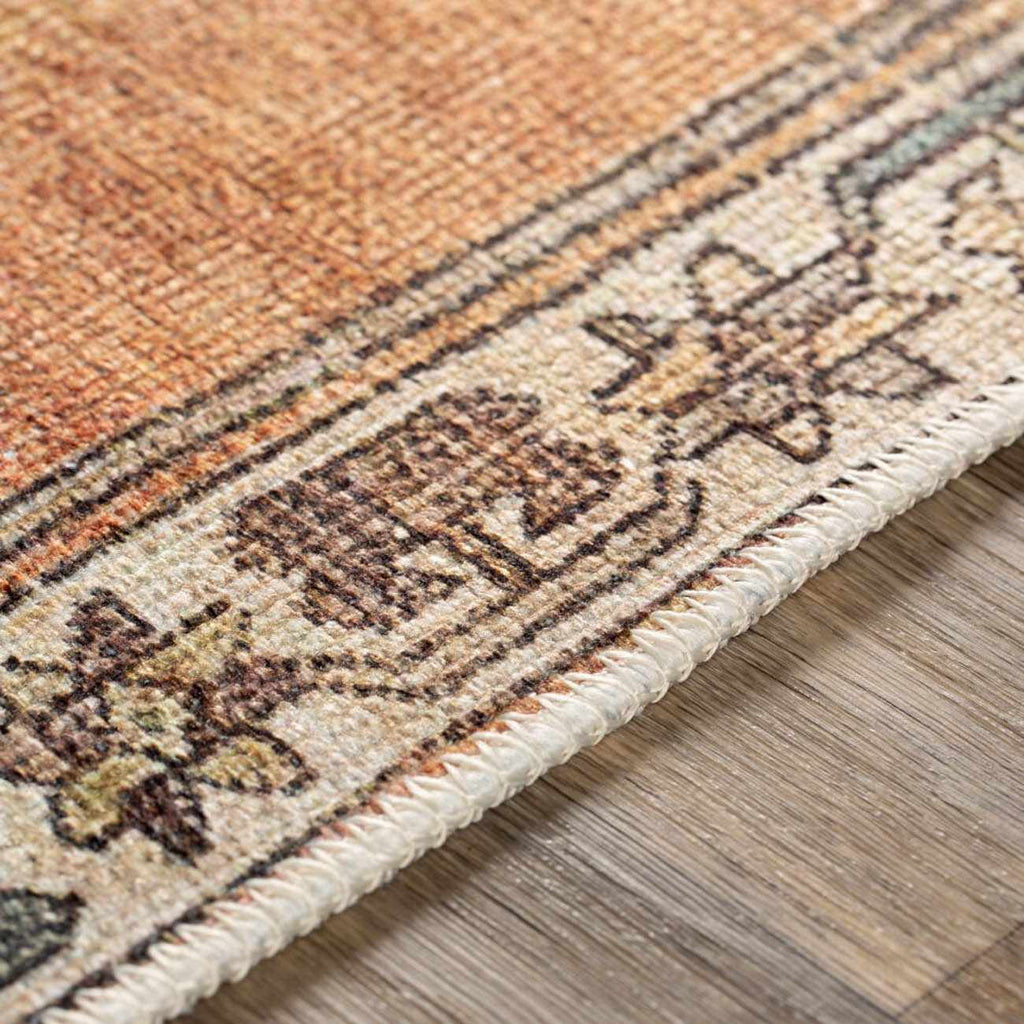 Medinah Vintage-Style Washable Farmhouse Runner Rug
