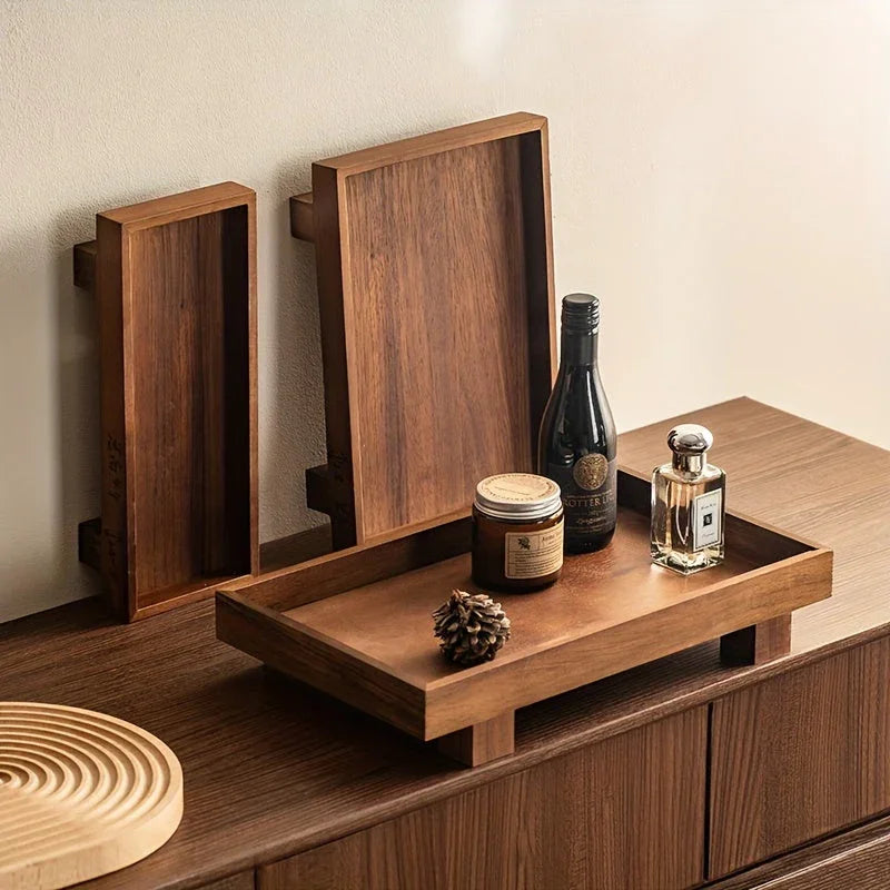Rustic Acacia Wood Bathroom Vanity Tray