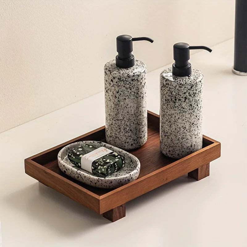 Rustic Acacia Wood Bathroom Vanity Tray
