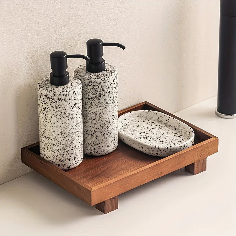 Rustic Acacia Wood Bathroom Vanity Tray