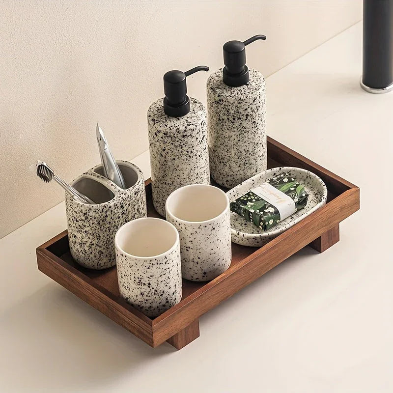 Rustic Acacia Wood Bathroom Vanity Tray