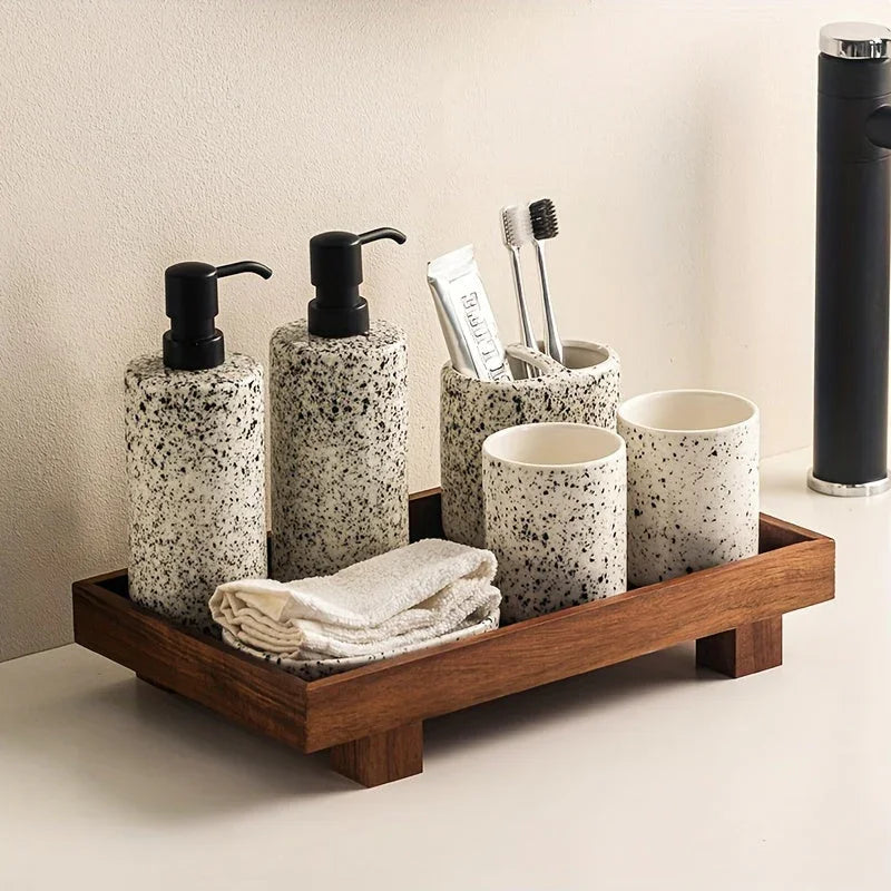 Rustic Acacia Wood Bathroom Vanity Tray