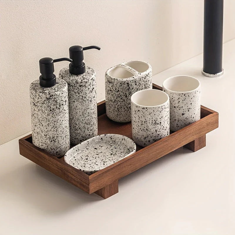 Rustic Acacia Wood Bathroom Vanity Tray