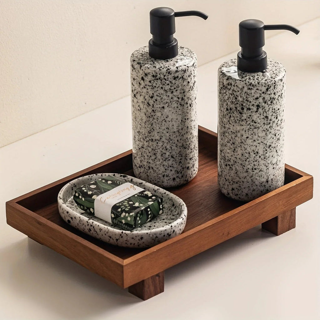 Rustic Acacia Wood Bathroom Vanity Tray