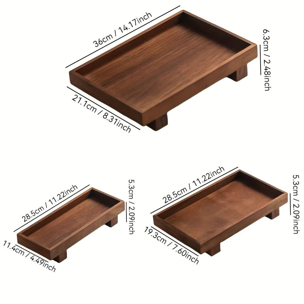 Rustic Acacia Wood Bathroom Vanity Tray